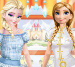 Arcade River elsa and anna work dress up